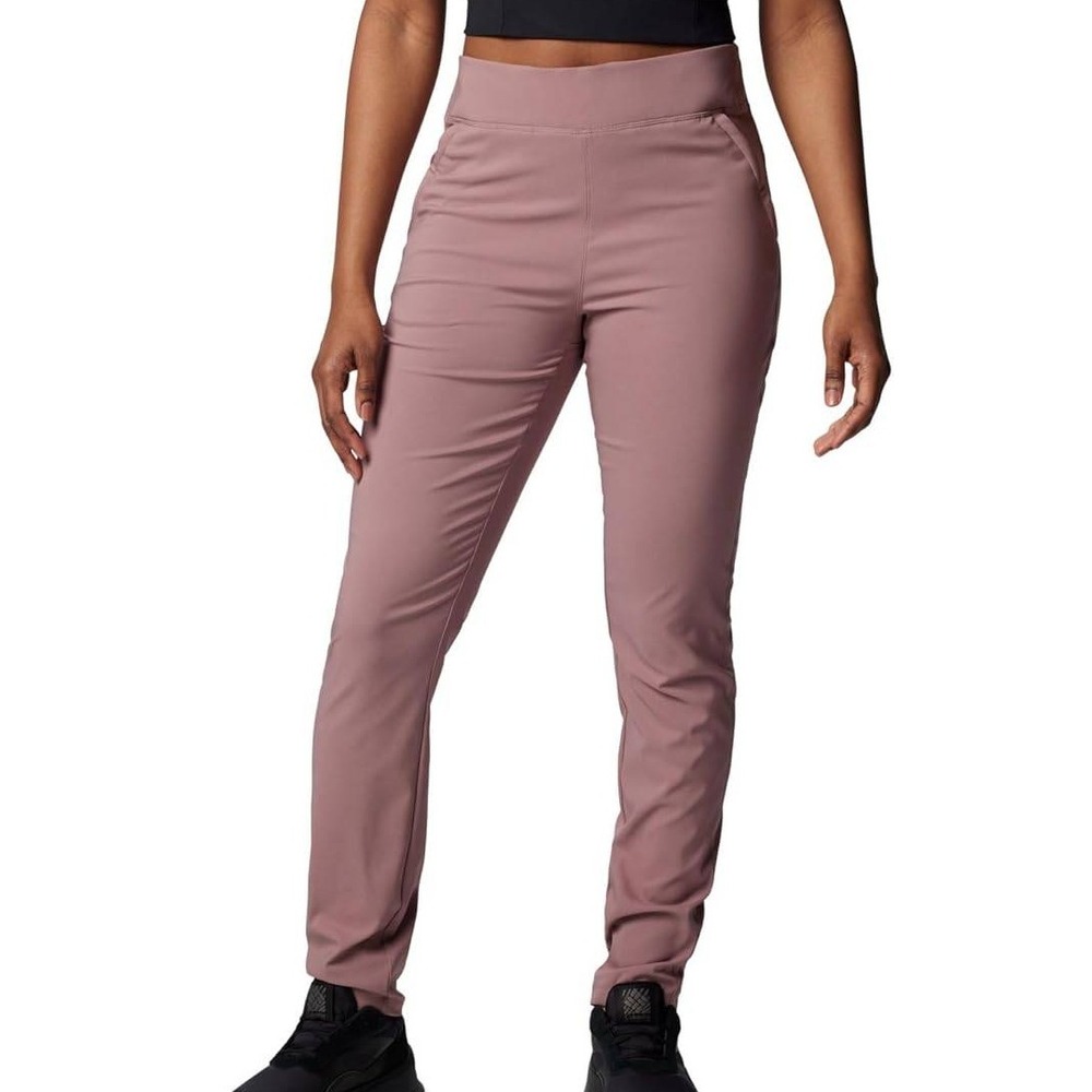 Columbia Womens Anytime Slim Pull On Ankle Pants Size Medium Mauve 4-Way Stretch